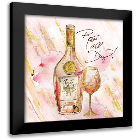 Tre Sorelle Studios 15x15 Black Modern Framed Museum Art Print Titled - Rose All Day III (Rose All Day)