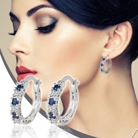 Usupdd Aquamarine Earrings Female European and American Diamond Set Zircon Fashion Earrings Colorful Blue Crystal Earrings Usupdd WDD220815-2723