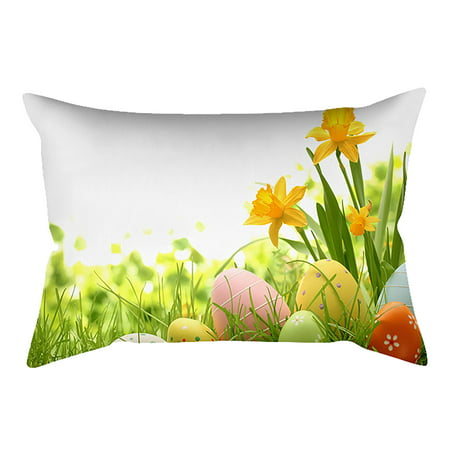 Zpj5#2289 Easter Bunny Pattern Cushion Cover Decorates Living Room Sofa Pillow Cover Z#2289 MY9