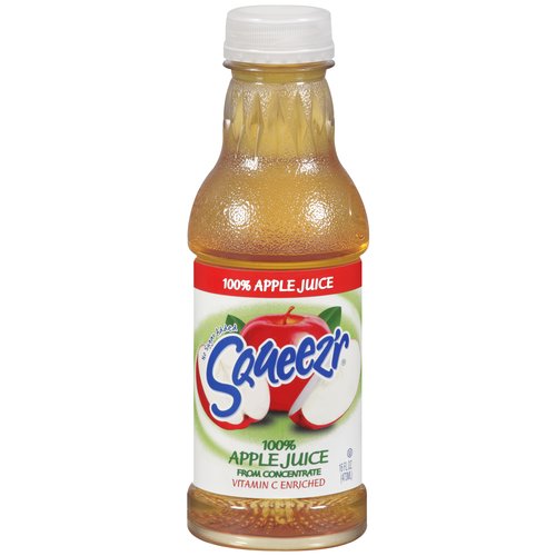 Squeez'r 100% Apple Juice, 16 Oz