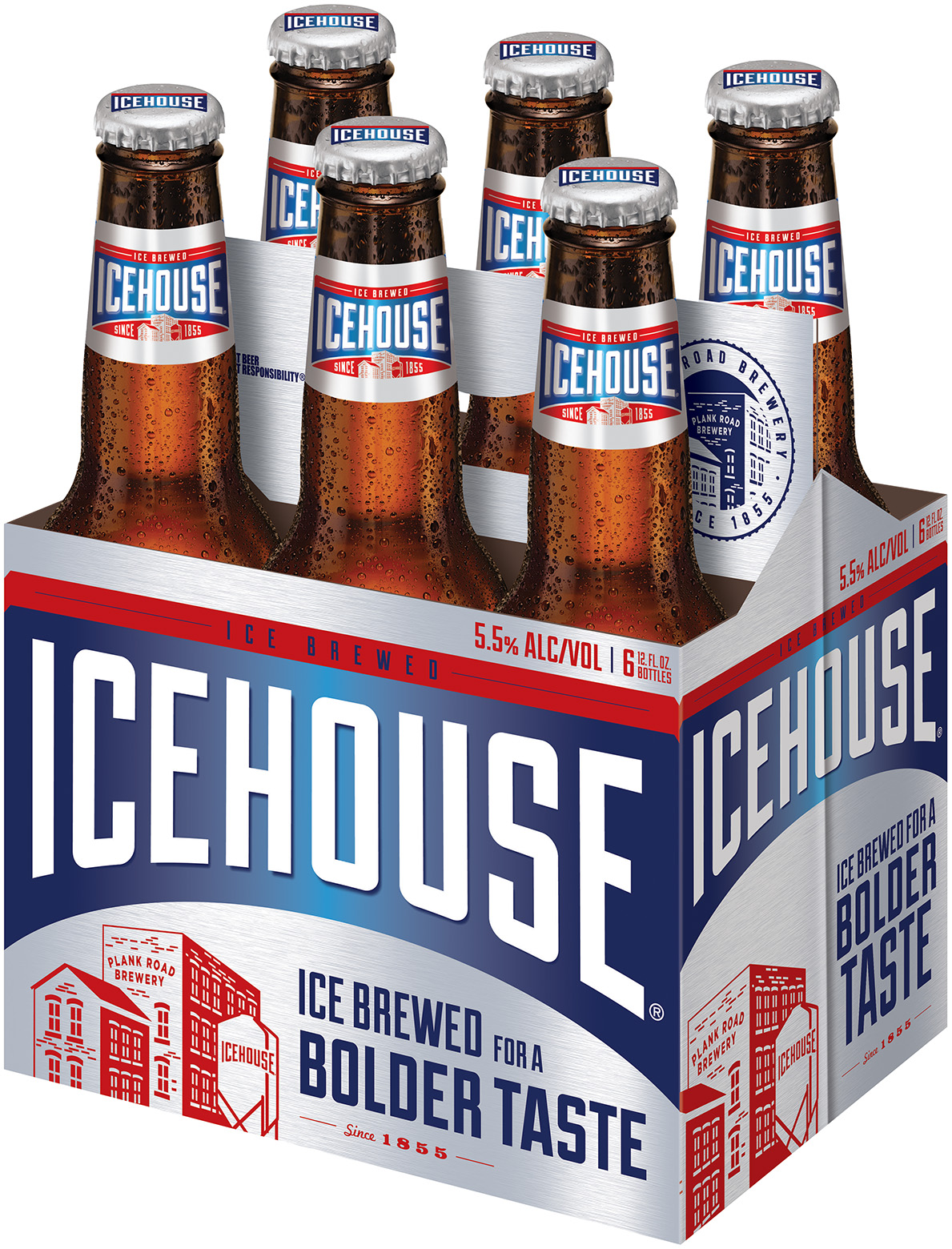 Icehouse Beer, American Lager, 6 Pack Beer, 12 Fl. Oz. Bottles, 5.5% ABV