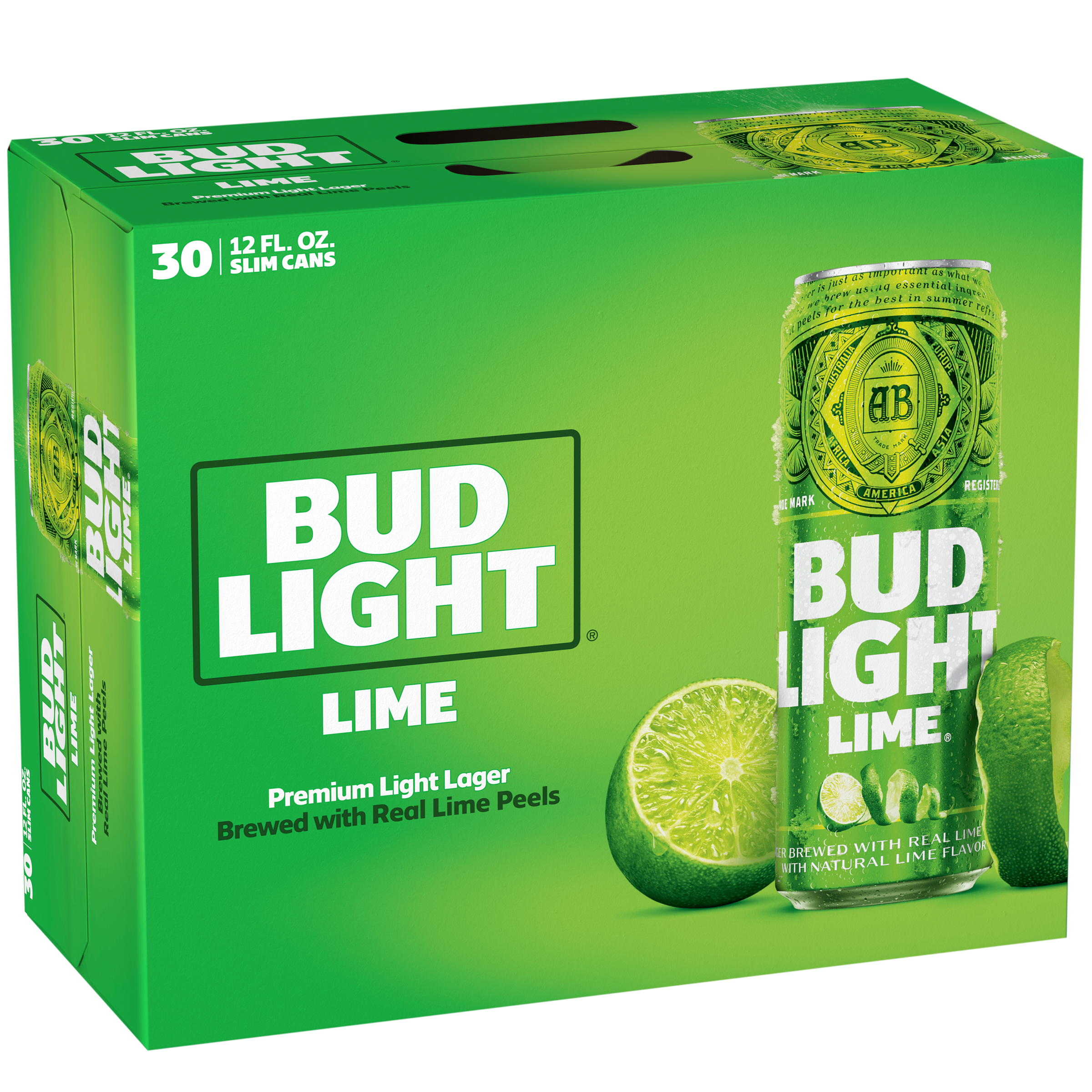 Bud Light Lime Beer, 30 Pack Beer, 12 FL OZ Cans, 4% ABV