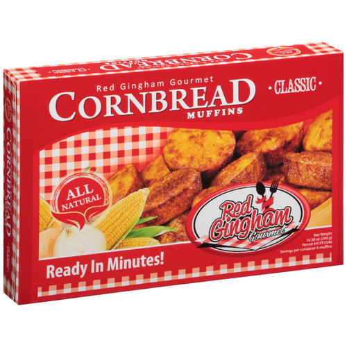 Red Gingham Gourmet Classic Cornbread Muffins, 10.38 Oz