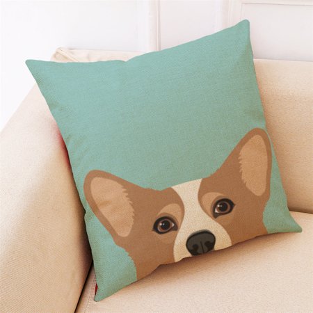 Usupdd Home Decor Cushion Cover Cute Dog Head Throw Pillowcase Pillow Covers Usupdd WEE220816-6678
