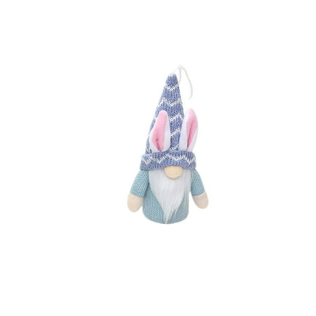 FengLS Easter Decorations Knitted Hat Rabbit Ears Faceless Old Man Doll 09-Home MM-19A#9585 Home MYFEaster Decorations Knitted