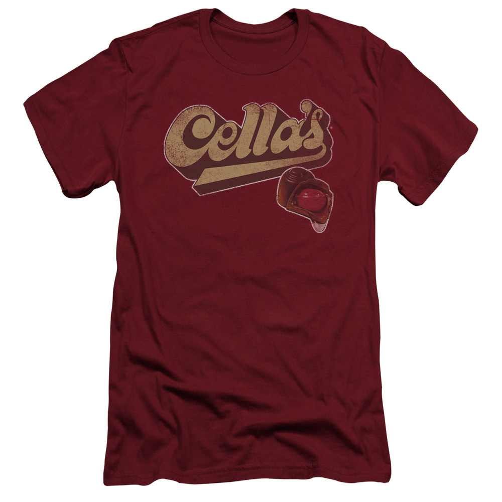 Tootsie Roll Chocolate Candy Cella's Logo Vintage Style Adult Slim Tshirt