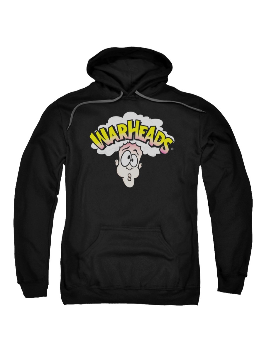 Warheads 90s Brand Extreme Sour Hard Candy Sour Head Logo Adult Pull-Over Hoodie
