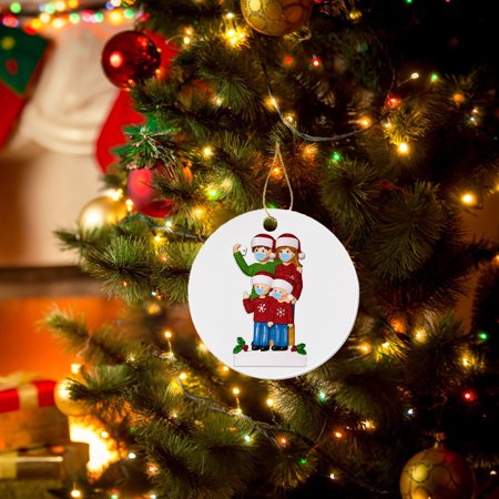 Usupdd Wood Art Personalized Survived Family of Ornament 2020 Christmas Holiday Decor Usupdd WEE220816-4579