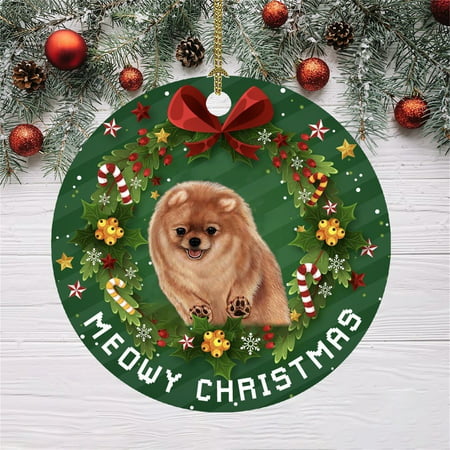 Miximx Christmas Funny Decoration Christmas Dog Pattern Pendant Christmas Tree Ornaments - New Novel Christmas Funny Decoration LTZ#48575