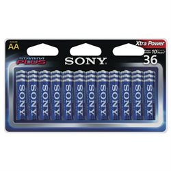 Sony S-am3b36a Stamina (r) Plus Alkaline Batteries (aa; 36 Pk)
