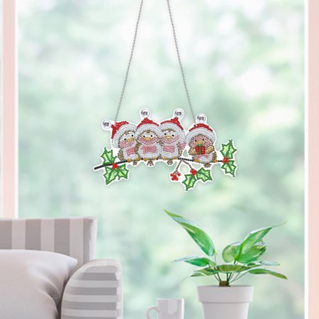 2022 Newest Christmas DIY Diamond Drawing Ornaments Cartoon Christmas Pendant Painting Decoration House Decoration LJ-C#5797 Christmas DIY Diamond