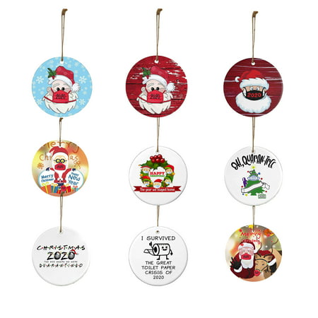 Miximx 2020 Christmas Ornaments Friends Gift Holiday Decor Santa Hat XMAS Tree Decorat - Gifts Ltz Miximx 2020 Christmas Ornaments a-a#7796