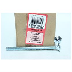 3/8 X 5-1/2 Carriage Bolt, Zinc, Coarse Thread, Bma, 50pk Crown Bolt 2540