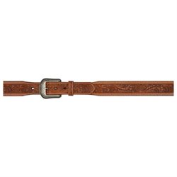 3D Belt Mens Western Leather Acorn Tooled Tapered Natural 7263