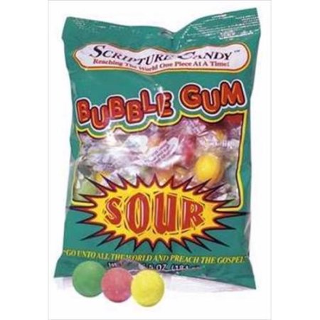 Candy-scripture Sour Bubble Gum (5.2oz Bag)