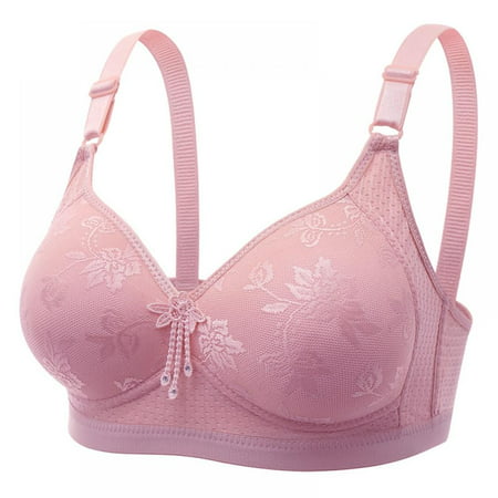 Popvcly Women S Seamless Back Closure Wire Free Push-up Bra #WES-0701