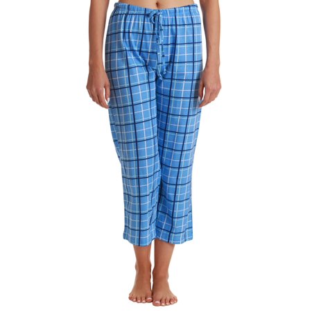 Just Love Womens Pajama Plaid Capri Pants Sleepwear 6331-10281-PUR-XL (Navy Plaid  1X)