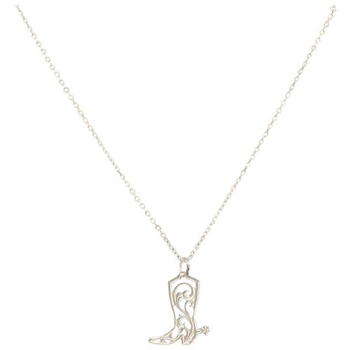 Montana Silversmiths Petit Cowgirl Kicks Charm Necklace