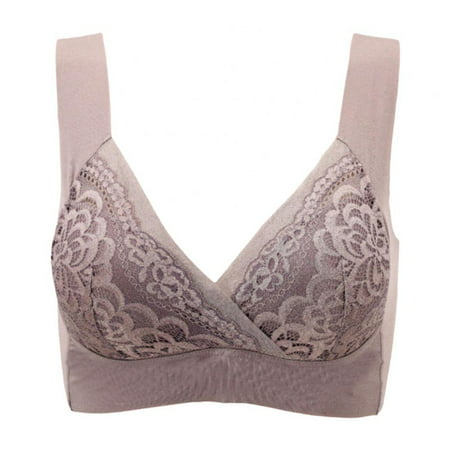 Floral Lace Bra Thin Cup Bra Front Cross Lace Bra Full Cup Bra Women Push up Bralette Wire Free Bra Leisure Sports Bra Female Seamless Underwear