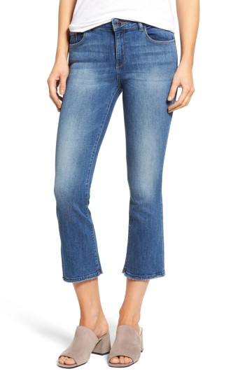 Women's Dl1961 Lara Crop Flare Jeans, Size 29 - Blue