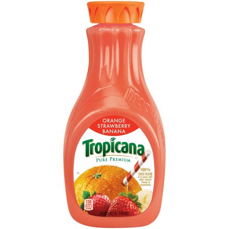 Tropicana, Pure Premium 100% Juice Blends, Orange, Strawberry, Banana, Orange, Strawberry, Banana