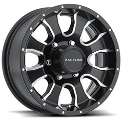 Raceline Mamba Trailer Wheel | Black W/Machined | 16x6 | 8x6.5 (860M-66080)