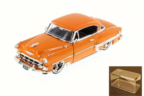 Diecast Car & Accessory Package - 1953 Chevy Bel Air, Orange - Jada Toys Bigtime Kustoms 50237 - 1/24 Scale Diecast Model Toy Car (Brand New, but NOT