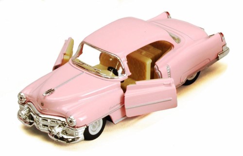1953 Cadillac Series 62 Hard Top, Pink - Kinsmart 5339PK - 1/43 Scale Diecast Model Replica