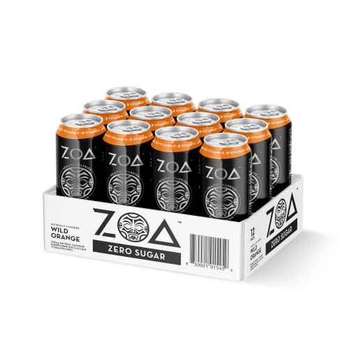 Zoa Wild Orange Zero Sugar Soda  12 Fl Oz Aluminum Can  0.0% ABV