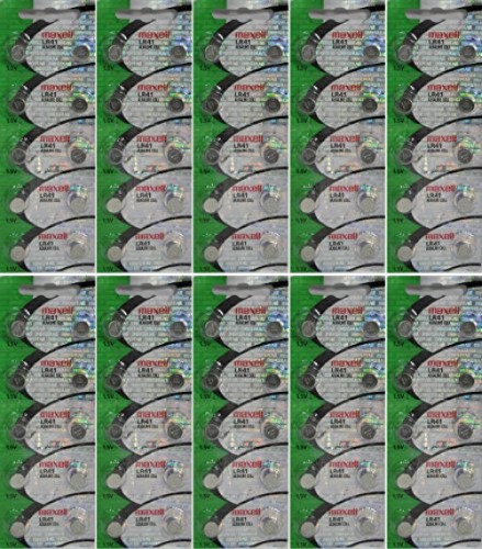100 Maxell LR41 AG3 392 SR736 192 SR41W 1.5V Alkaline Hologram Battery Ships from USA