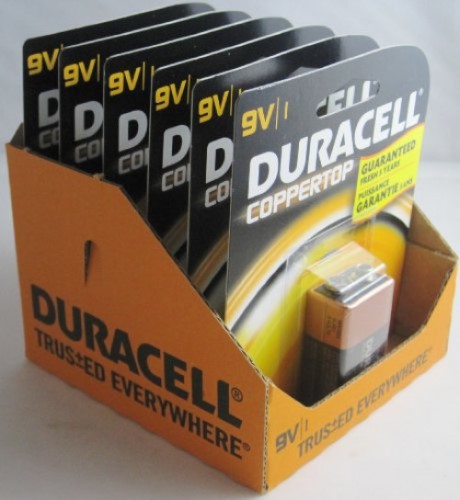 Duracell 9 Volt Alkaline Battery (9V Duracell) 6 SIX Batteries in ORIGINAL RETAIL PACKS NOT BULK! Made in USA