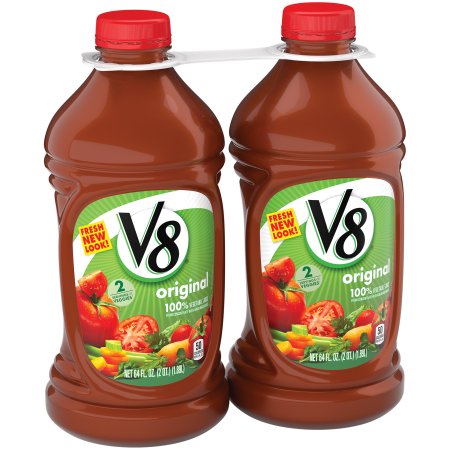 V8 Original 100% Vegetable Juice  64 FL Oz Bottle (Pack of 2)