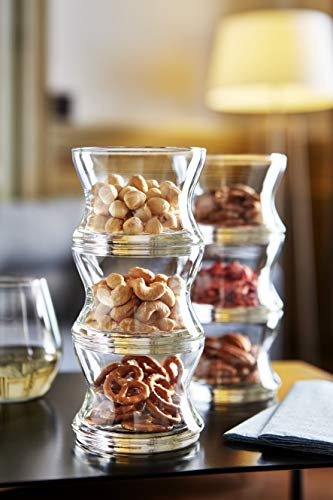 Forrest S/3 (5588-2Sets), Candy Holder, Snack Holder, Appetizer/desert Glasses, 2 Sets, 6 Fl Oz (3 Compartments)