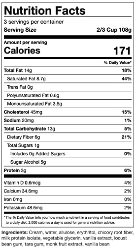 Two Spoons Keto Ice Cream - Low Carb, No Added Sugar, Gluten-Free, Keto-Friendly - Gourmet & Handcrafted (Vanilla Bean, 16 Ounce (Pack of 4)) thumbnail