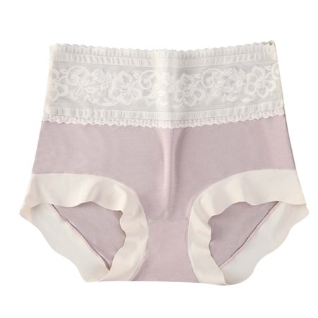 NECHOLOGY Eatable Panties Womens High Waisted Cotton Underwear Soft Full Briefs Ladies Barely There Bras for Women 4742 Underpants Purple Large