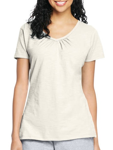Hanes Ladies Short Sleeve Vneck Tee