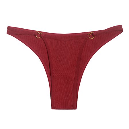 Dmqupv Barely There Bras for Women 4742 Lace Underwear for Womens Cotton Bikini Panties Soft Mesh Thong Panties Underpants Wine X-Small