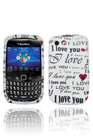 Blackberry Curve 8520 / 8530 /3g 9300 /3g 9330 Graphic Case - I Love You (white)