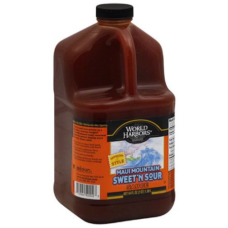 World Harbors Hawaiian Style Maui Mountain Sweet 'n Sour Sauce, 64 Fl Oz, (pack of 4)