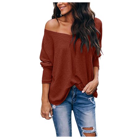 Women S Shirts Dressy Casual  Crop Tops Blouses for Women Casual Long Sleeve Under Scrub Tops Cotton Casual Loose Solid O-Neck Sweatshirt Tops De Muje