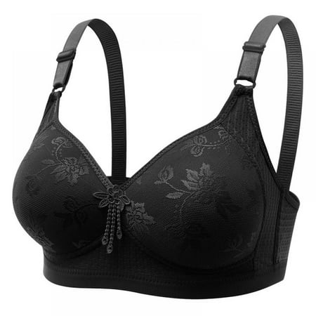 Popvcly Women S Seamless Back Closure Wire Free Push-up Bra #WES-0701
