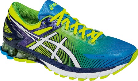 Asics 2016 Men's Gel-Kinsei 6 Running Shoe - T644N.0701 (Flash Yellow/White/Blue - 9)