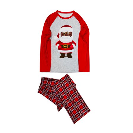 Fiudx Matching Family Christmas Pajamas Set Christmas Pjs for Family Set Red Plaid Top and Long Pants Sleepwear Sets New 2312