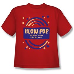 Tootsie Roll Chocolate Candy Lollipop Blow Pop Rough Painted Youth T-shirt Tee