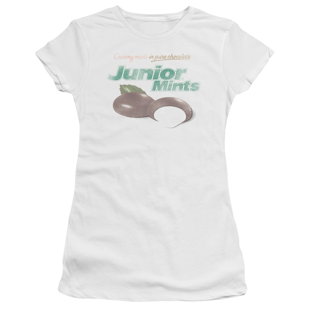 Tootsie Roll/junior Mints Logo S/s Junior Sheer White Tr104