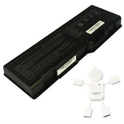 9 Cell Battery for Dell Inspiron 9200 9300, Xps M170 M1710 Gen 2 C5447 with Free 4 Port USB Hub