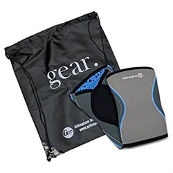 Rehband 7751 Knee Sleeves (1 Pair) Bundled with Gillingham High Performance Backpack - S, Gray