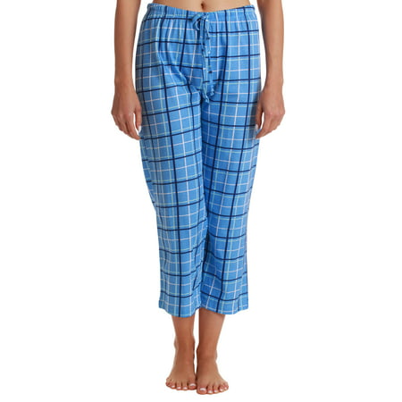 Just Love Womens Pajama Plaid Capri Pants Sleepwear 6331-10281-PUR-XL (Navy Plaid  X-large)