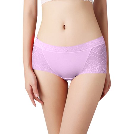 Shakumy Barely There Bras for Women 4742 Lingerie Women Lace Trendy Ultra Thin Panties Mid Waist Silky Comfortable Sexy Ladies Pink Large