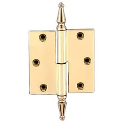 Door Hinge Lift Off Left 3.5 Solid Brass Spire Tip | Renovator's Supply